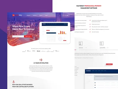 Masterkey Real Estate Software web design web ui website website redesign
