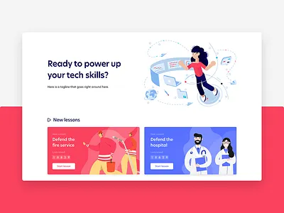 Illustrated Educational Website app design educational educational illustration illustration minimal pakistan scotland ui uk ux vector web white space