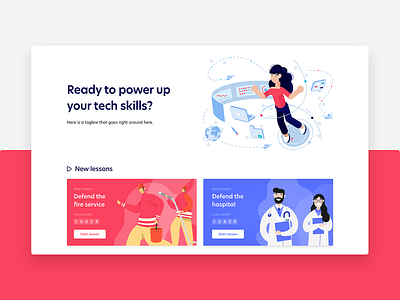 Illustrated Educational Website app design educational educational illustration illustration minimal pakistan scotland ui uk ux vector web white space