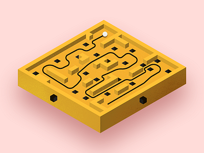 Hedvig Wood Maze game hedvig hedvig insurance hexels illustration labyrinth maze old school retro wood