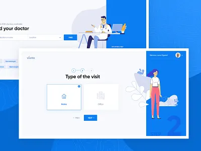 Visita - Wizard #2 app design doctor layout medicine subtl ui ux visuality web wizard