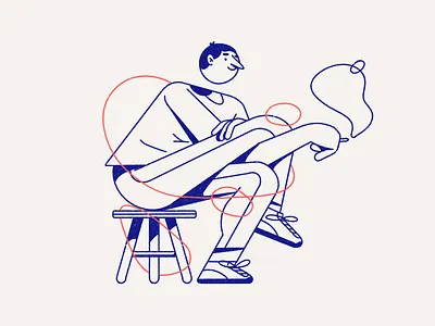 🚬 abstract character chill dots editorial illustration illustration pattern procreate smoking streetwear texture