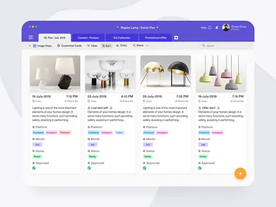 Social Media Management clean dashboad design flat interface minimal simple socialmedia ui uidesign user interface ux web web design web ui website