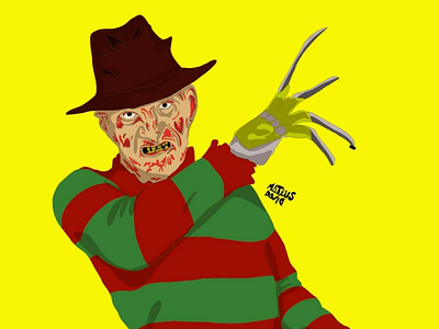 The nightmare time - Freddy Krueger desenho draw illustrator ps