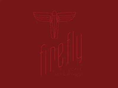 Logo Design art deco bars branding cocktails design firefly logo student project typography