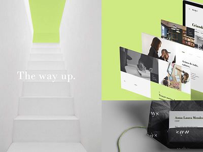 Ways Brand Identity 02 app bold branding design fashion geometric green icon lime logo sober typography ui ux web