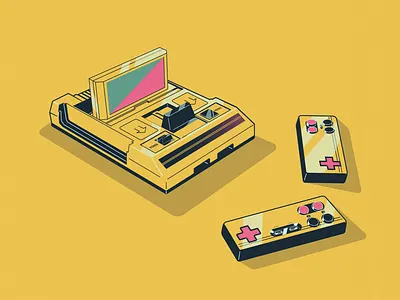 Game console flat illustration illustration illustrator vector illustration