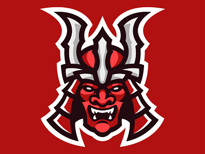 SAMURAI MASCOT LOGO angry art branding designer e sport esport graphic design icon japan japanese logo logotype mark mascot samurai sport sport logo sports logo team