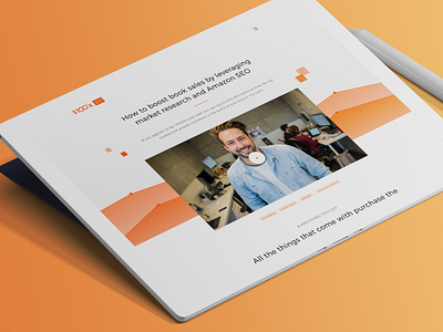 Digital Summit Sales Page clean concept design landing page design landingpage orange orange web design orange website web design website website concept