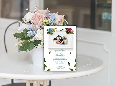 Wedding Invitation Card anniversary card celebration ceremony elegant flowers flyer invitation invite marriage married rose template wedding wedding template weddings