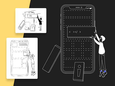 Illustration Process design illustration illustrator minimal vector