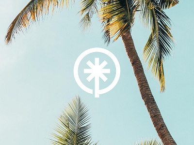 O + Palm Mark beach beach logo brand identity logo logo design logo designer logo identity minimal pal palm logo palm tree simple wander
