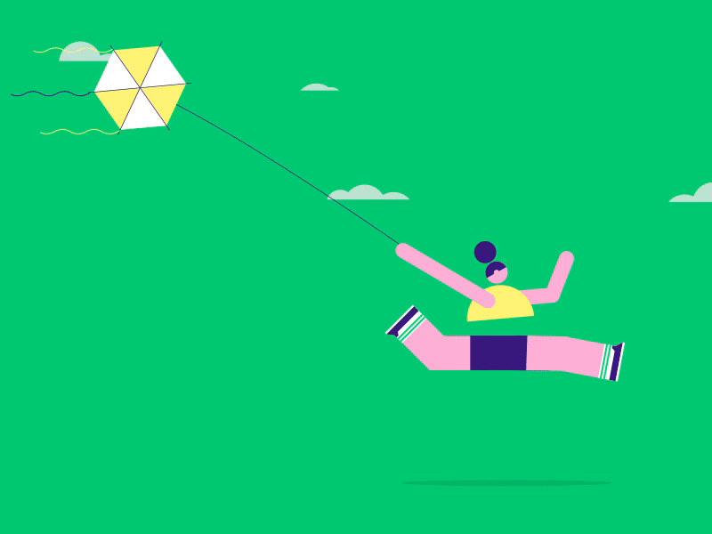 Fly high animation boy character character rig characteranimation characterdesign clouds girl kite run walkcircle