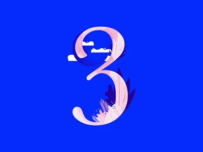 36daysoftype • 3 2d 2d art 36daysoftype 36daysoftype 03 36daysoftype 3 affinitydesigner color colorful cute design flat illustration minimal pastels plants typography vector web