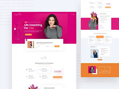 Life Coach Landing Page Design business coach homepage landingpage life coach minimal online coach personal coach trainer ui ux web website