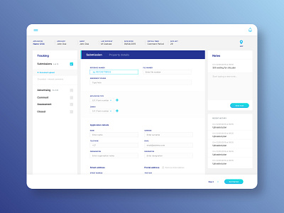 Dashboard Design clean clean ui dashboard dashboard design desktop form form design form field input tech user interface ux webdesign