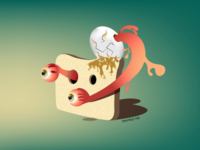 Egg concept design animation art bread character character animation character design design digital art digital illustration digital painting eat egg eyes food graphic design illustration illustrator photoshop procreate vector