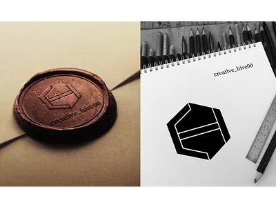 creative hive [C + H + Hive] branding clean design flat identity illustration illustrator lettering logo minimal type typography