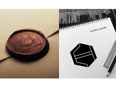 creative hive [C + H + Hive] branding clean design flat identity illustration illustrator lettering logo minimal type typography