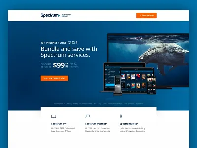 Spectrum graphic design landing page minimal ui ux web design website website design