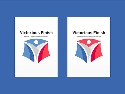 Victorious Finish design icon illustration logo typography