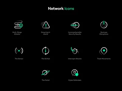 Network Icons hacker icons modern network simple tech