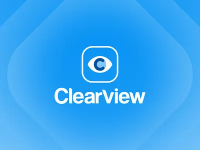 ClearView Logo branding clear custom design eye logo vector view