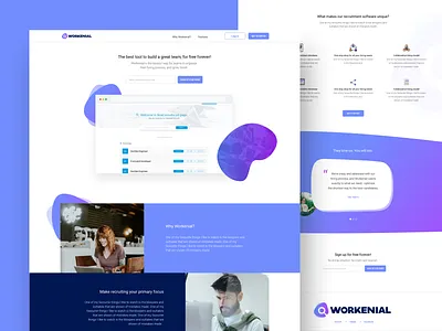 Workenial Dribbble gradient product design ui ux uxui