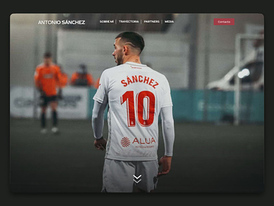 Antonio Sánchez Football Player design elementor football footballer minimal player sport ui wordpress wordpress design