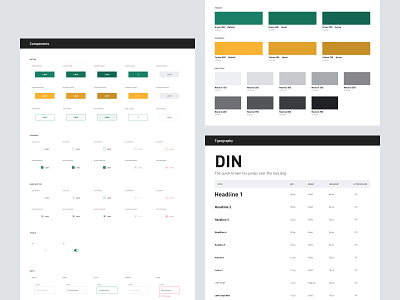 Agrarzone - Style Guide with Colours, Typography & Components buttons clean colors colours components design design system documentation elements fonts product design style guide typography ui ux web website