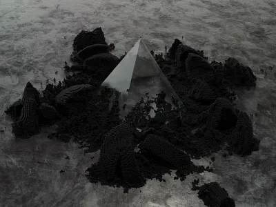 Grains Pyramid cinema 4d grains redshift xparticles