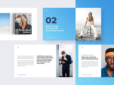 Ebook Personalized Content branding concept deck desktop ebook identity influencer landing page presentation template typography ui website