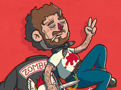 Post Malone Goodbyes art cartoon character character design characterdesign design drawing goodbye goodbyes illustration illustration art illustrator music post malone vector vectorart vectors
