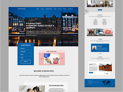 Booking Hotel - Landing page branding design graphic design landing page ui ux web design