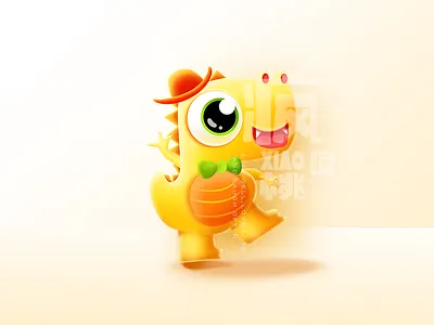 Dinosaur dinosaur fashion illustration monster orange