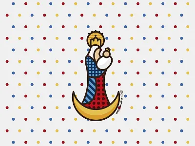 - Virgen de Chiquinquirá - chile flatdesign illustration illustrator maracaibo romero britto vector venezuela virgen