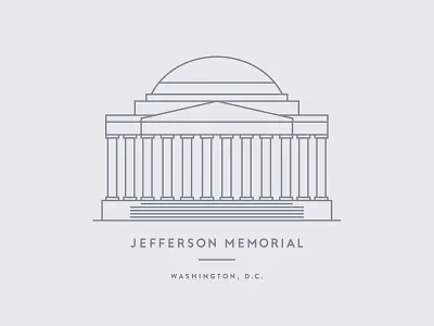 Jefferson Memorial architecture building capitol city illustration jefferson landmark memorial monument usa washington dc