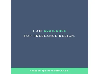 Available for Freelance! design freelance hire