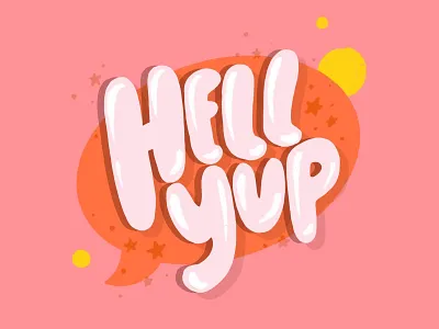 Yup! adobe illustrator art direction branding design graphicdesign hand drawn handlettering handtype illustration ipadpro lettering lunch lunchdesignco procreate typography vector