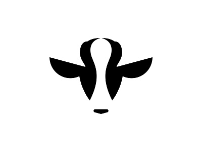 Bubulcus Ibis & Cow animallogo brand branding illustration lettermark logo logodesign negative spacelogo animallogo negativespace