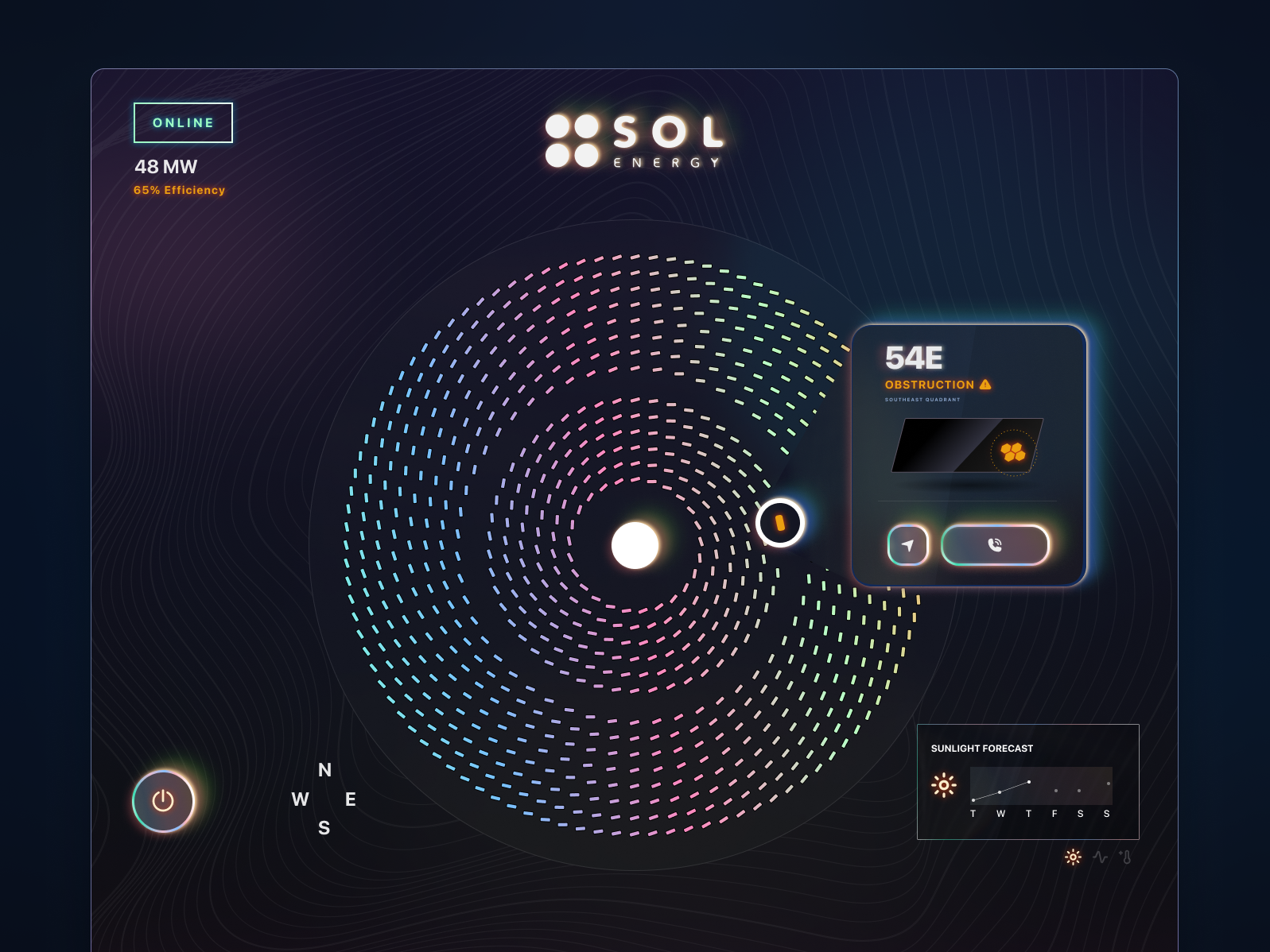 Holographic Dashboard UI branding clean colorful dark dark mode dashboard design futuristic glassmorphism heads up display holographic hud inspiration minimal neon product rainbow ui ui design visual design