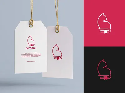 Cat + Book Logo app book brand branding cat colorful cute design enjoy graphicdesign hands icon identity illustration logo mark mascot negativespace toy vector