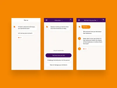 Emoquo - Digital Coaching App app design ui ux