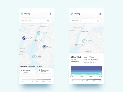 AirCasting - environmental data monitoring app analysis app clean clean ui data data visualization ecology ios iphonex map marker monitoring ui