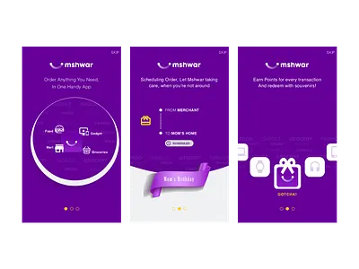 Mshwar Boarding Page app design ui ux
