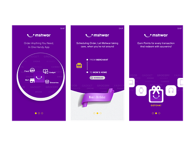 Mshwar Boarding Page app design ui ux