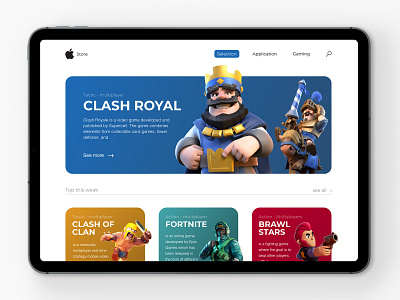 Apple Store 📱| Redesign app apple apple design apple store application colorful design game illustration minimal minimalist photoshop redesign simple ui ux web webdesign webpage website