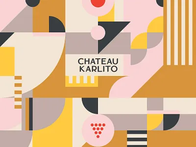 Chateau Karlito illustration system and typography adobe ilustrator branding custom type design grapes graphic design icon identity illustration system logo logo design natural wine tile tiles typeface typography vineyard visual identity wine winebar