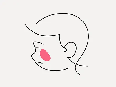 Paediatric ENT design flat icon illustration line art lines medical one line vector