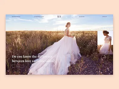 Wedding website concept Home screen clean concept fashion homepage landing minimal minimalistic online shop site ui ux web design website wedding